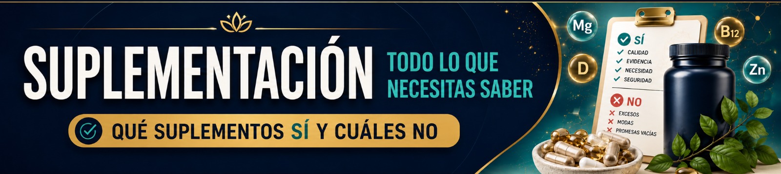 Bono 2 — Guía de Suplementación: qué suplementos sí y cuáles no