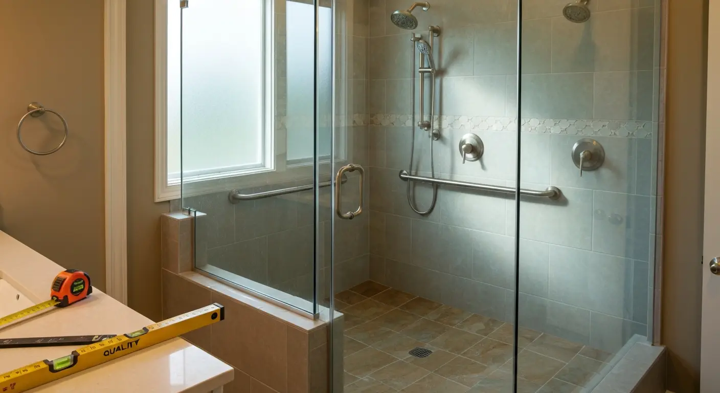 Walk-in shower installation