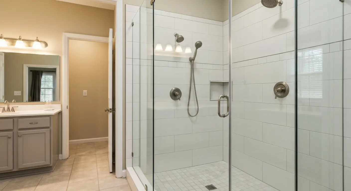Walk-in shower installation