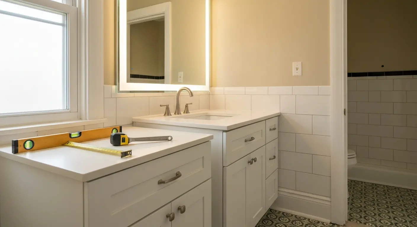 Bathroom vanity installation