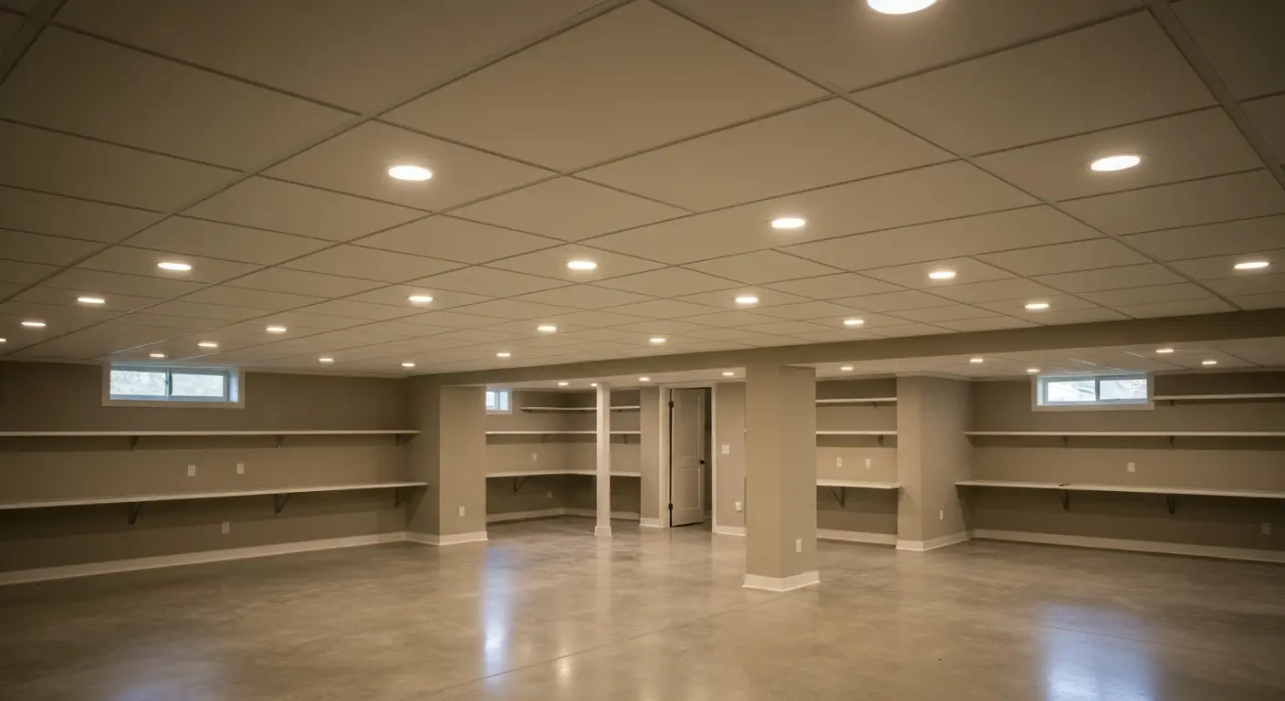 Recessed LED basement lighting