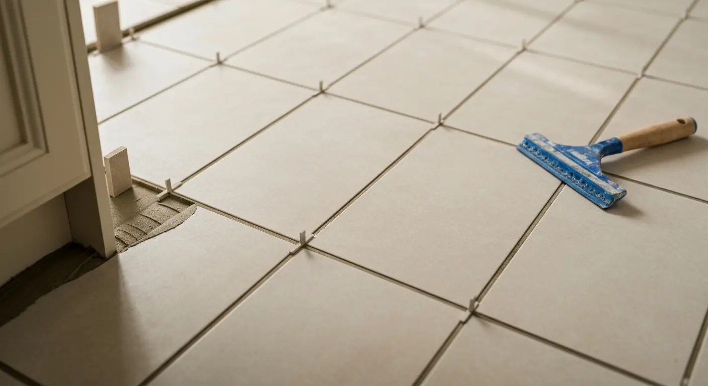 Tile kitchen floor installation