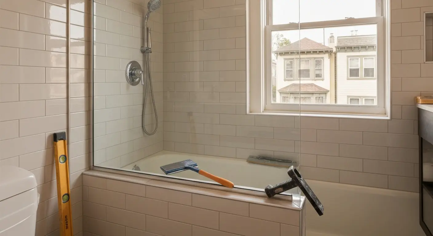 Tub-to-shower conversion
