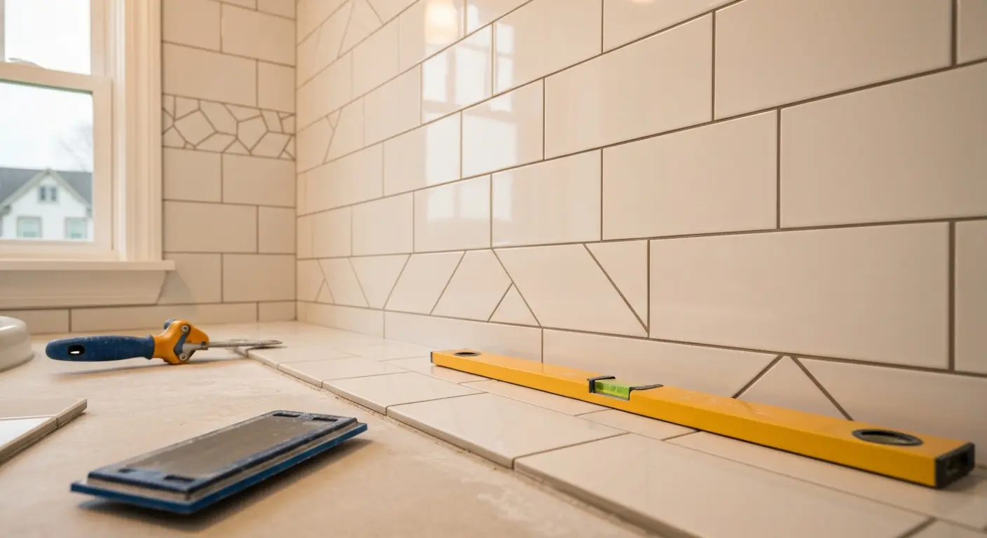 Bathroom tile installation