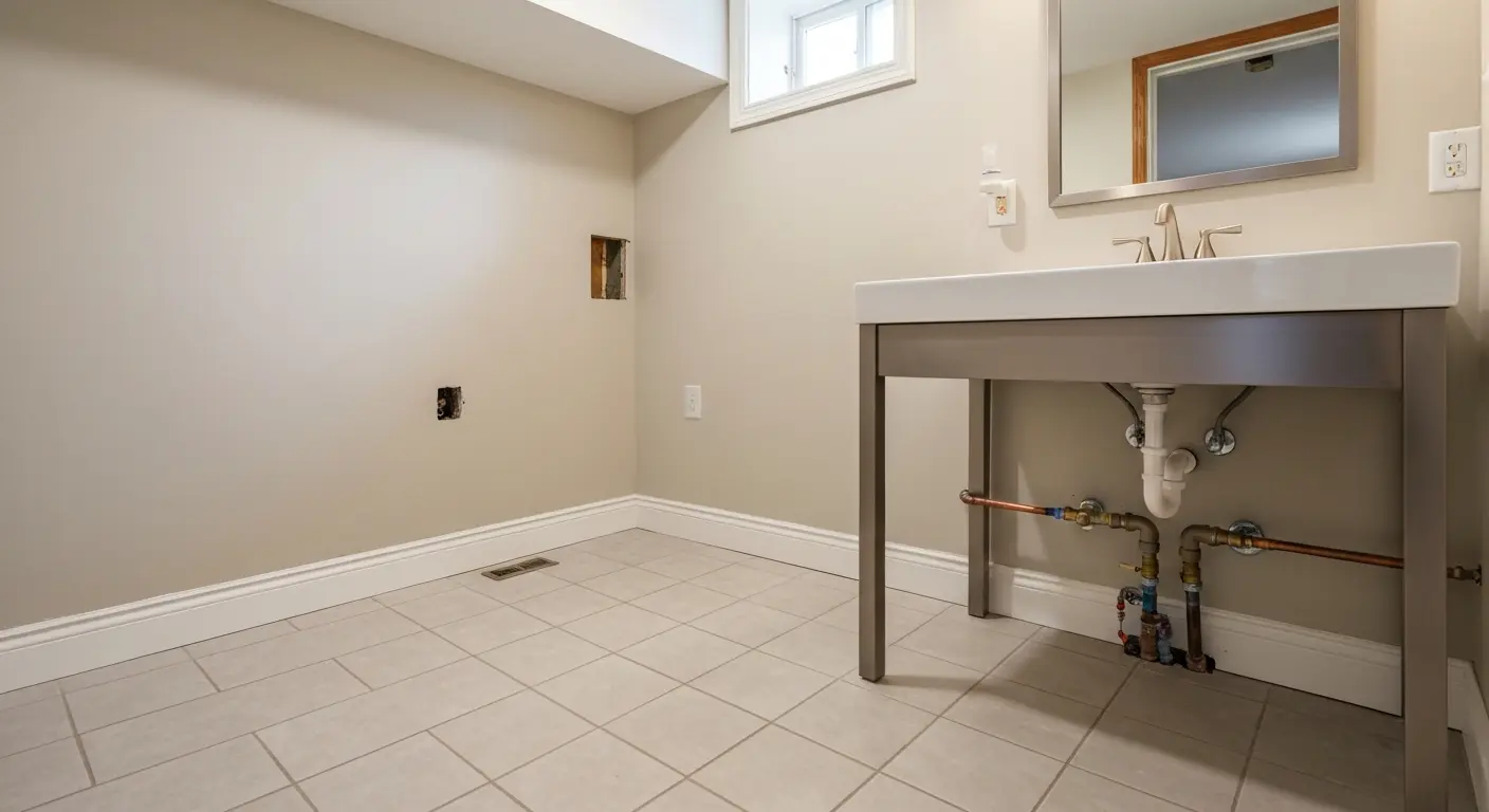 Basement bathroom