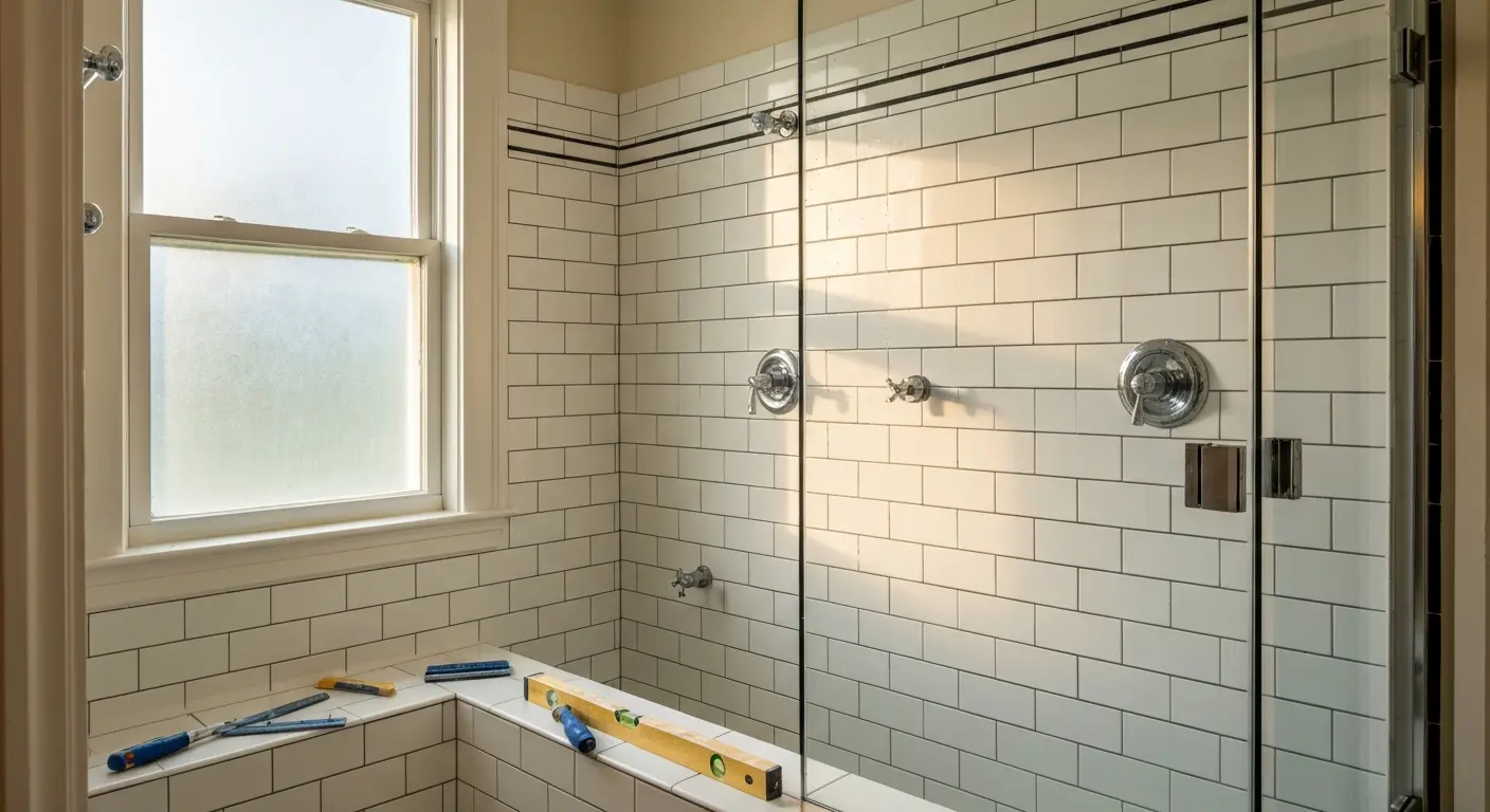 Tile shower installation