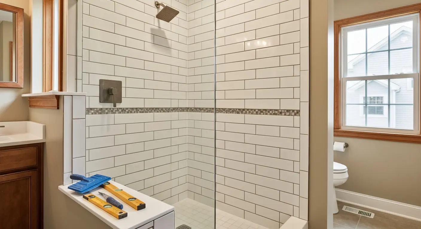 Shower tile installation