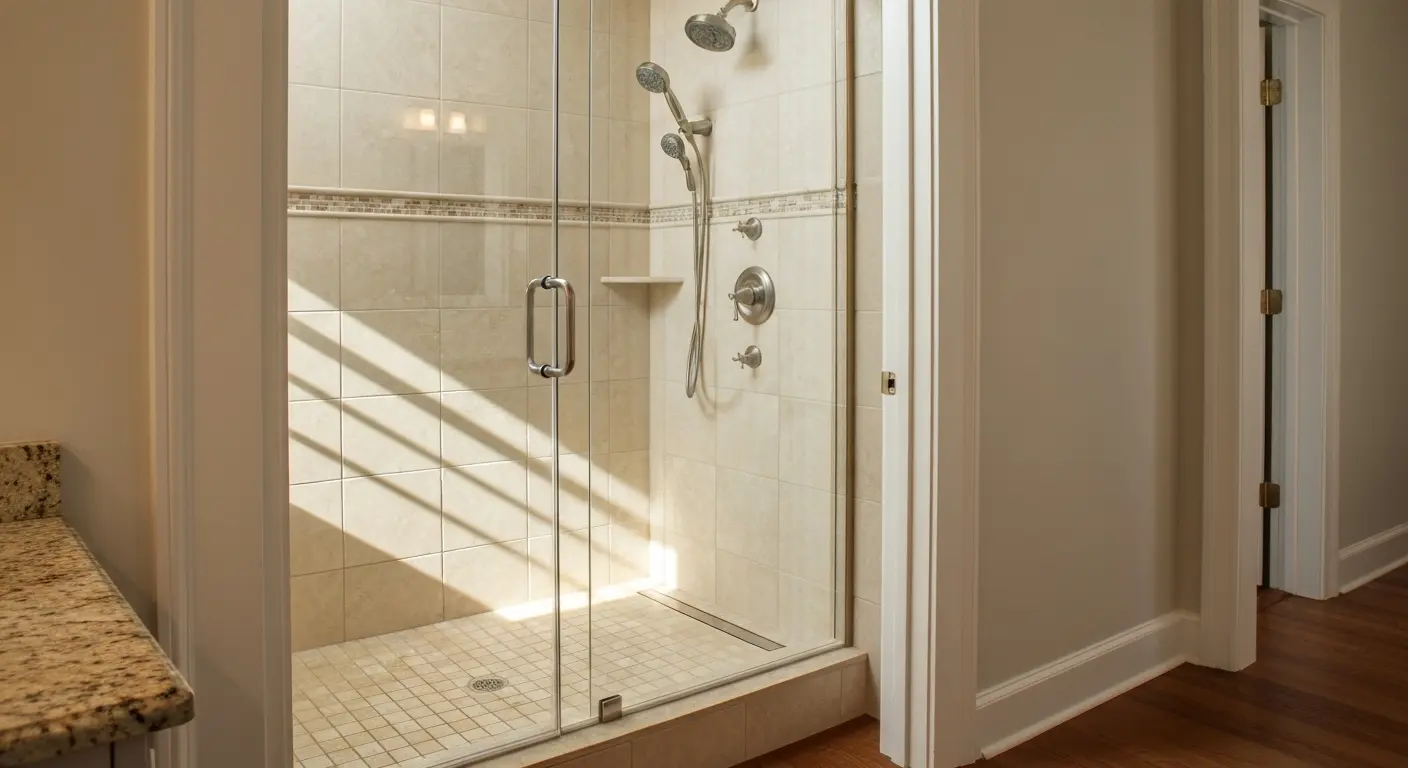 Walk-in shower installation