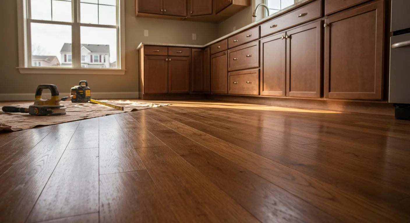 Hardwood kitchen floor