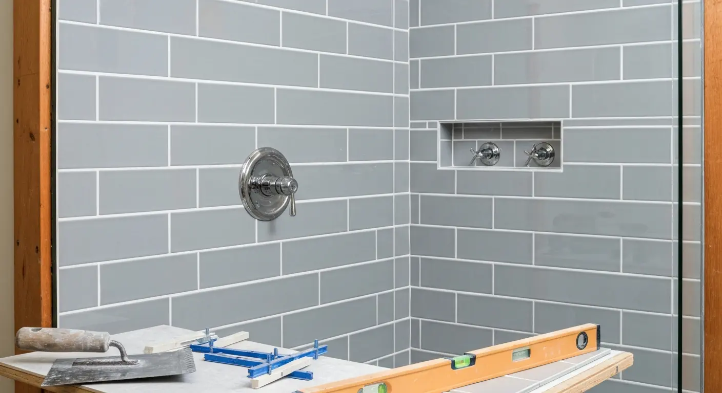 Tile shower installation