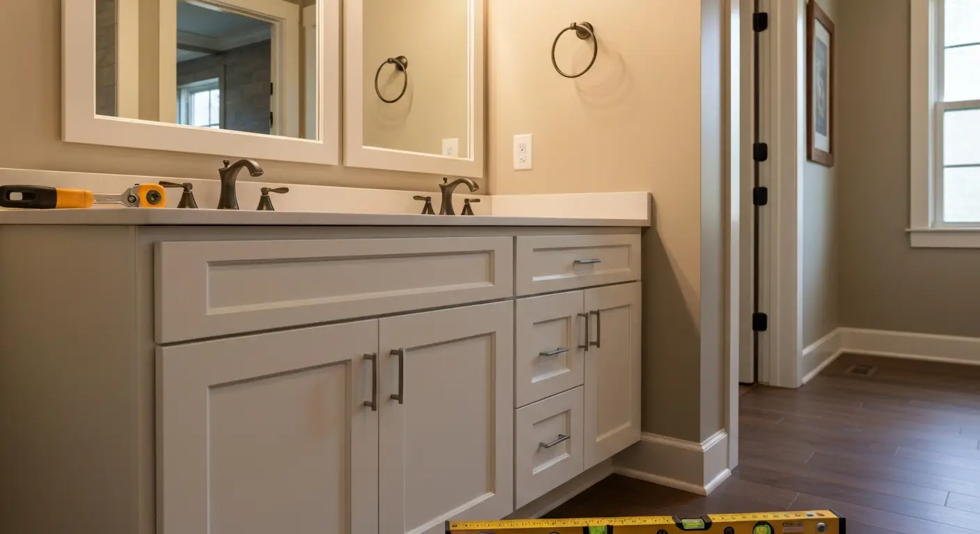 Bathroom vanity installation