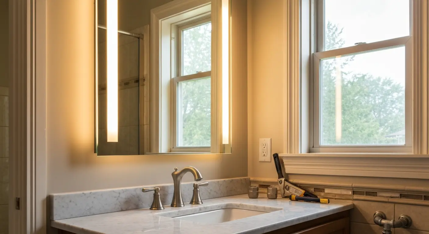 Bathroom lighting and fixtures
