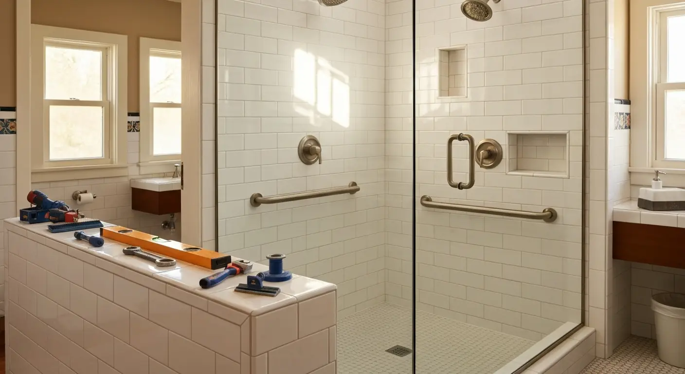 Tub to shower conversion