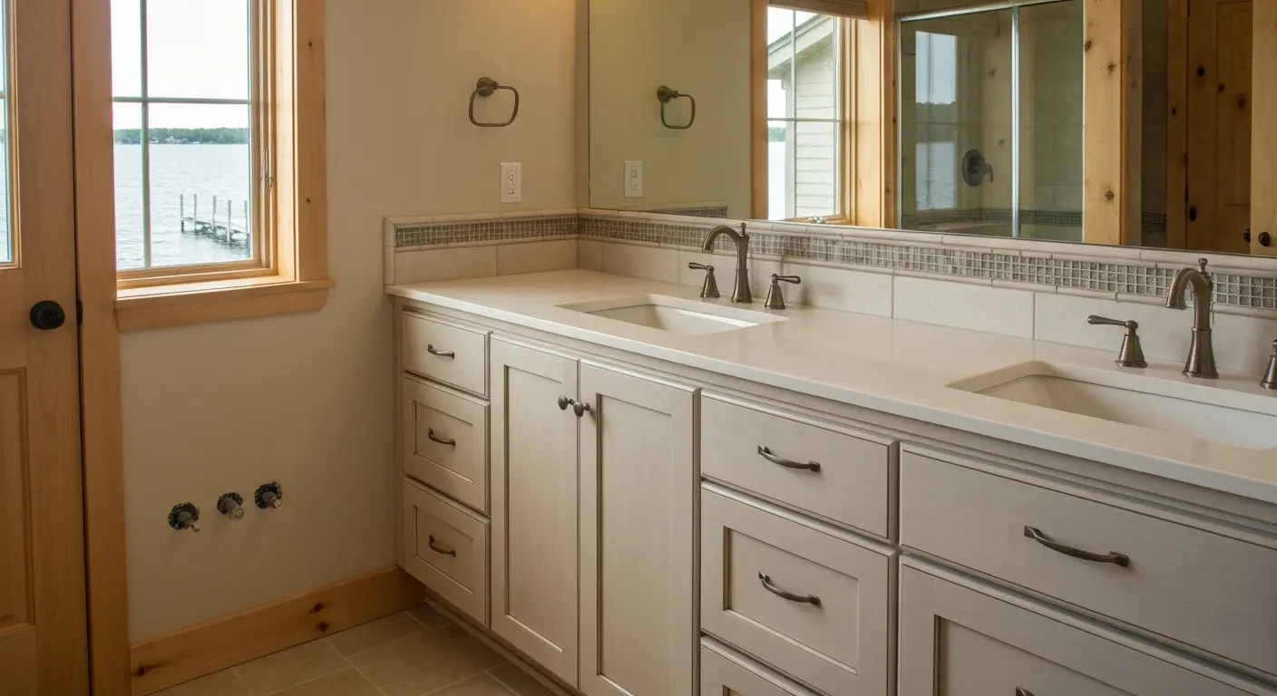 Bathroom vanity installation