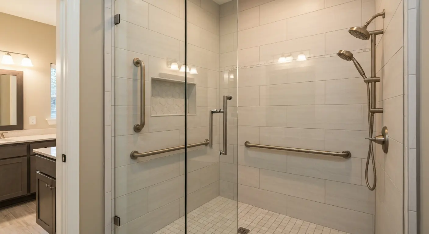 Walk-in shower installation