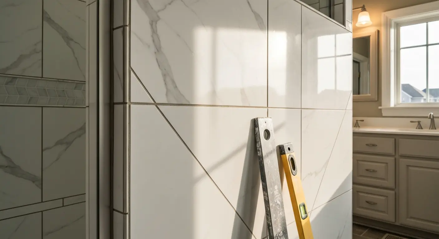 Bathroom tile installation