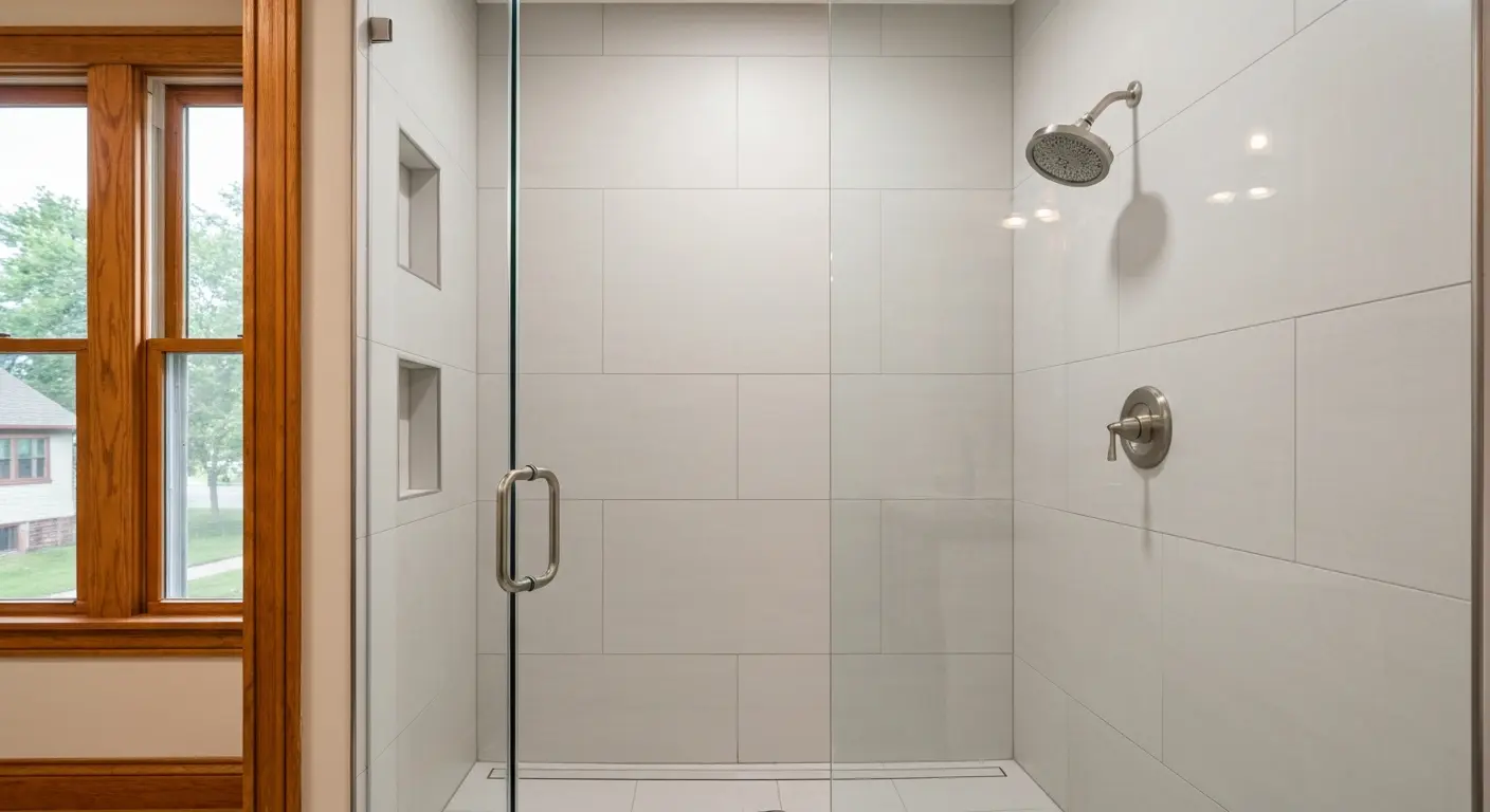 Walk-in shower installation