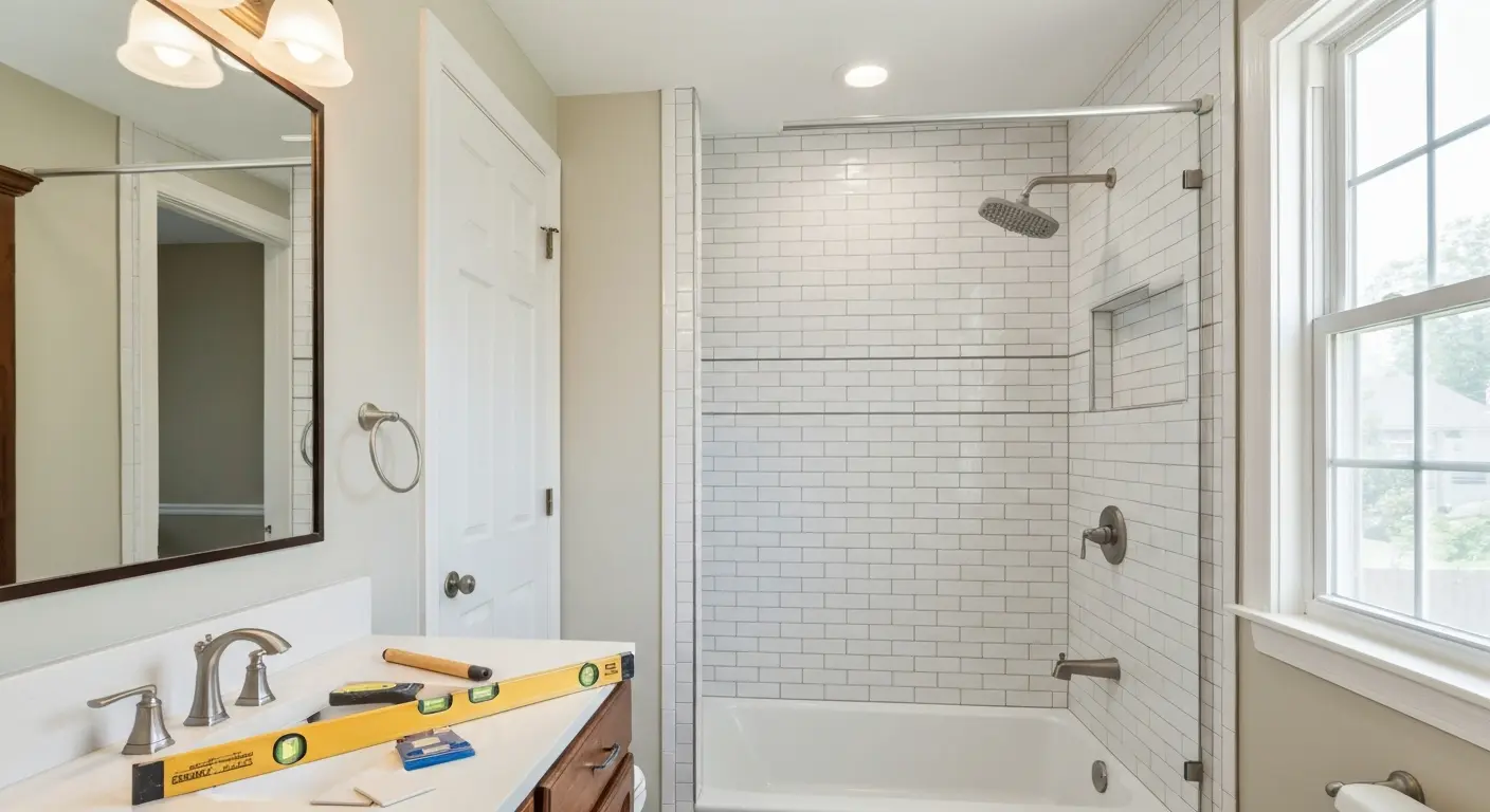 Tub-to-shower conversion