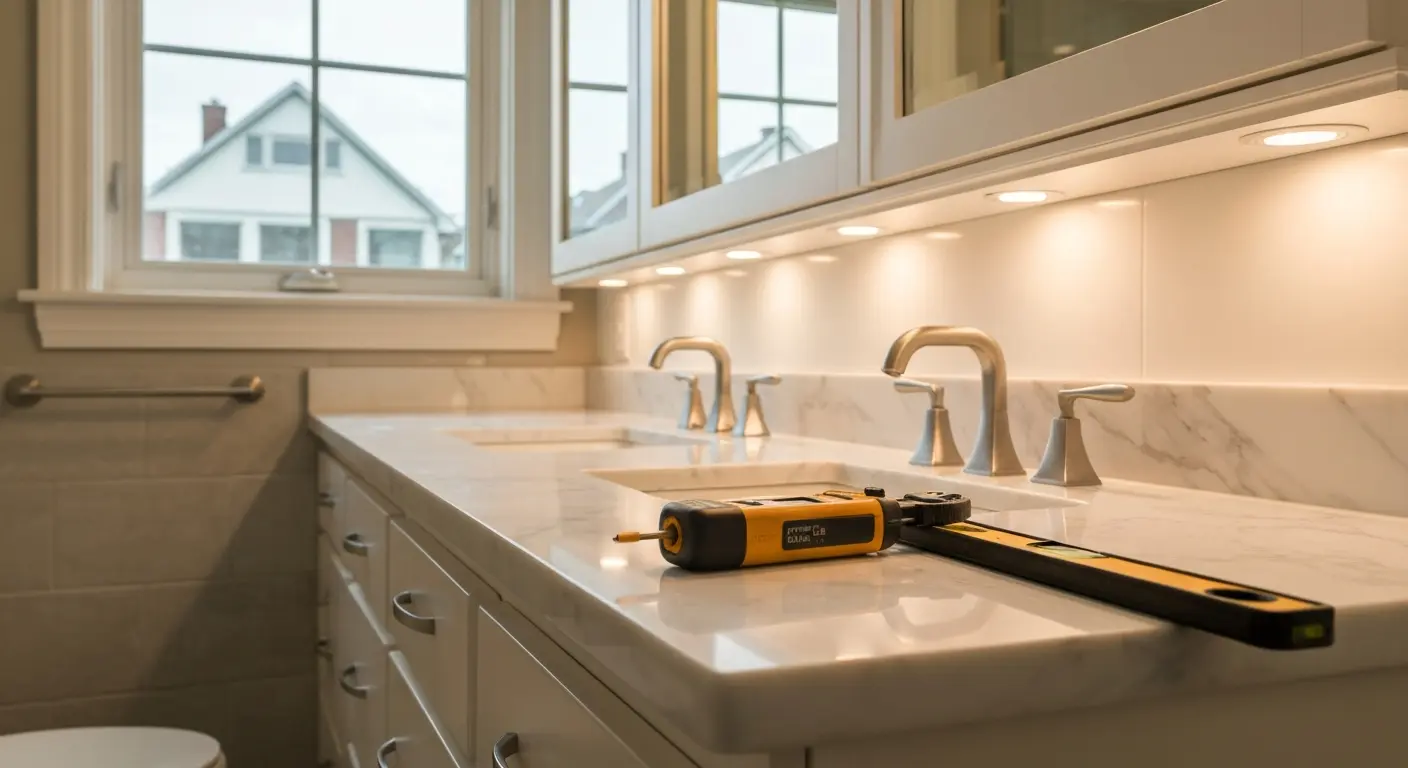 Bathroom lighting and fixtures