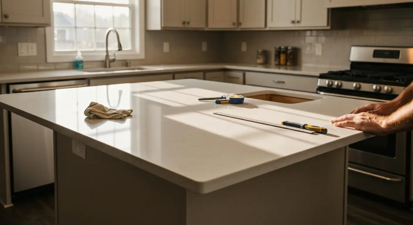 Kitchen countertop installation project