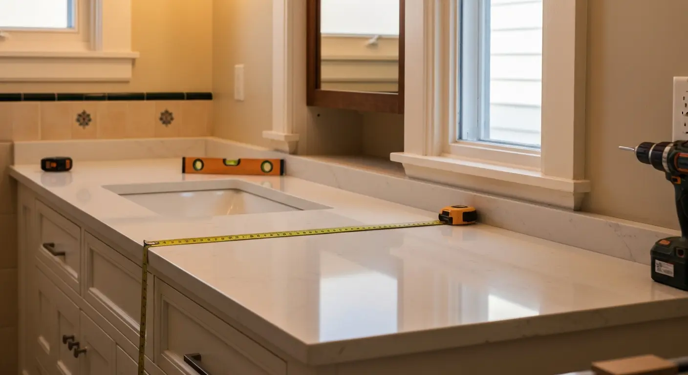 Bathroom vanity installation