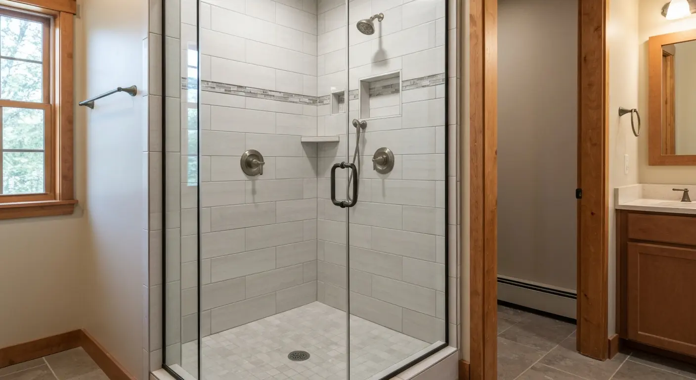 Walk-in shower installation