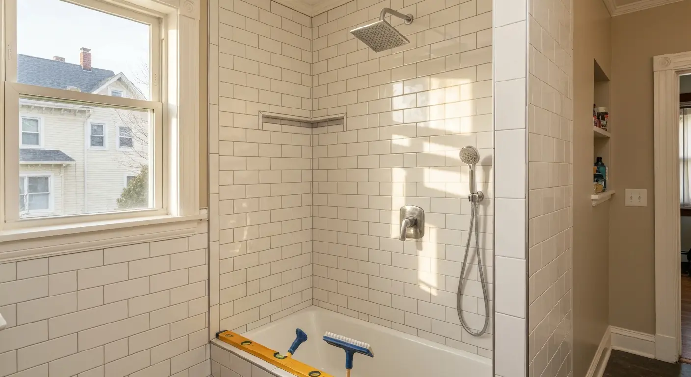 Tub to shower conversion project