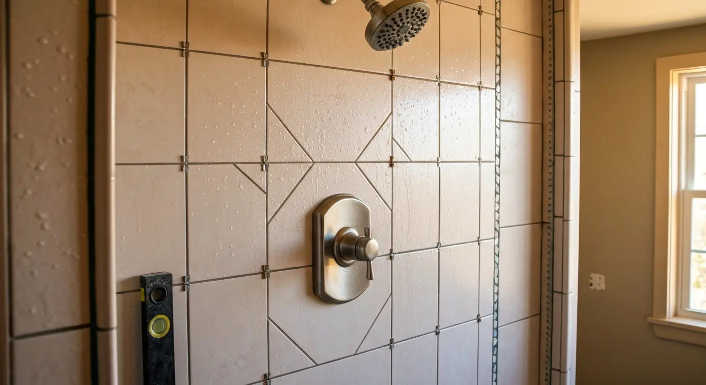 Tile shower installation