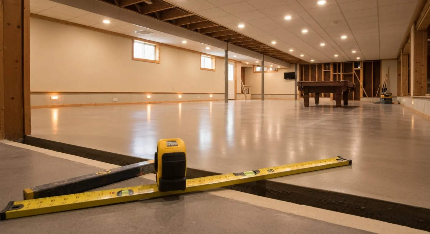 Basement flooring installation