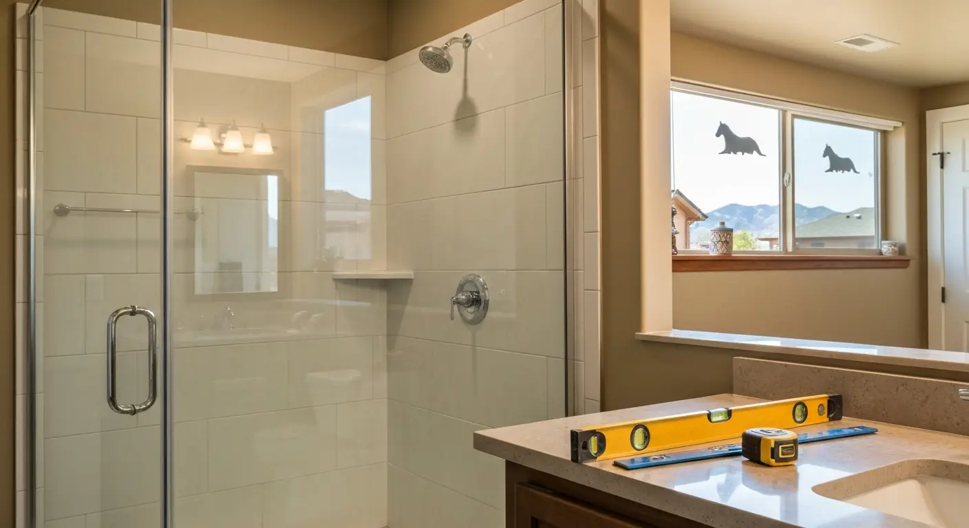 Bathroom tub-to-shower conversion
