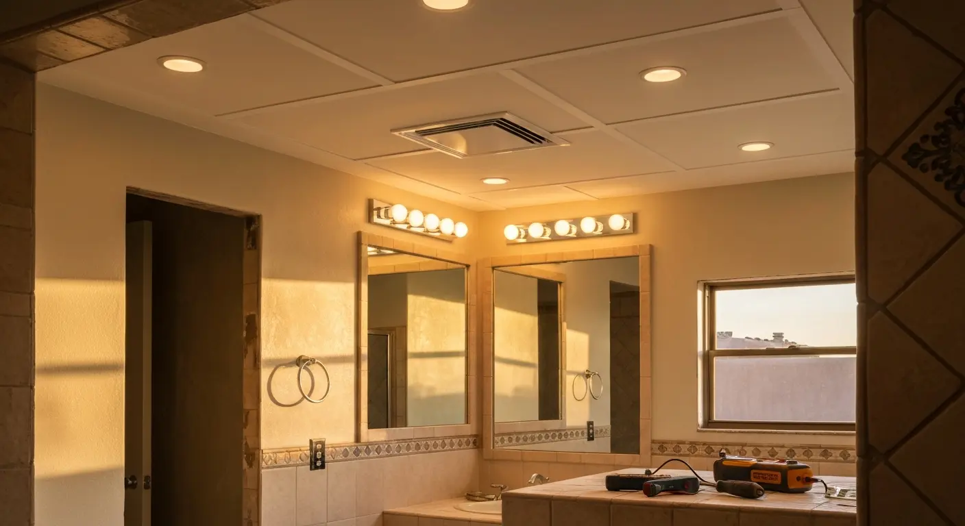 Bathroom lighting installation