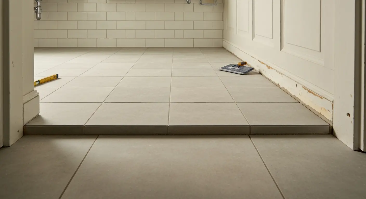 Bathroom tile flooring