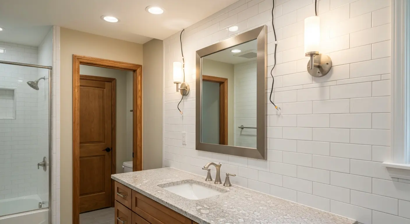 Bathroom lighting installation