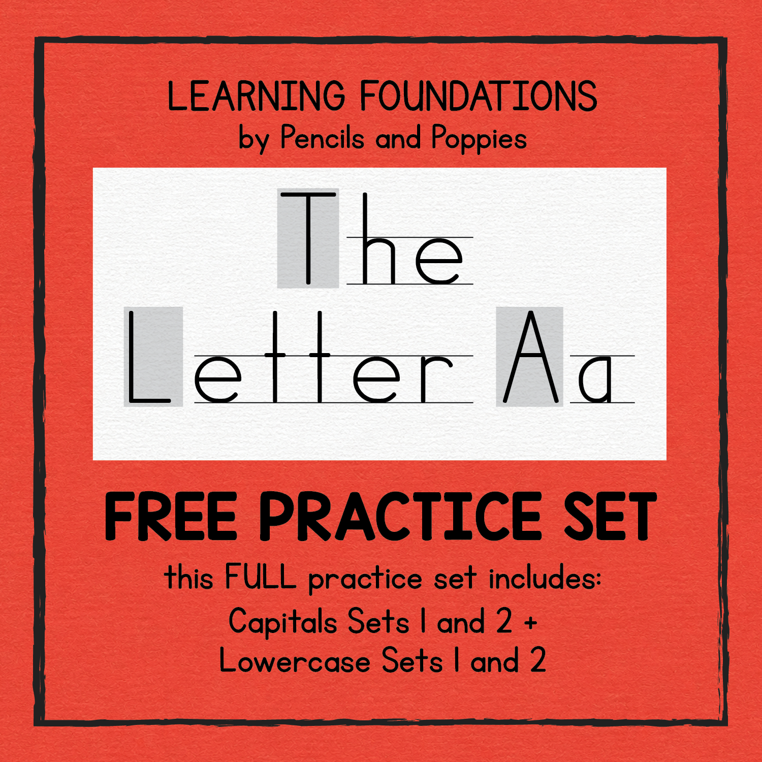 Learning Foundations Letter Aa free practice set cover
