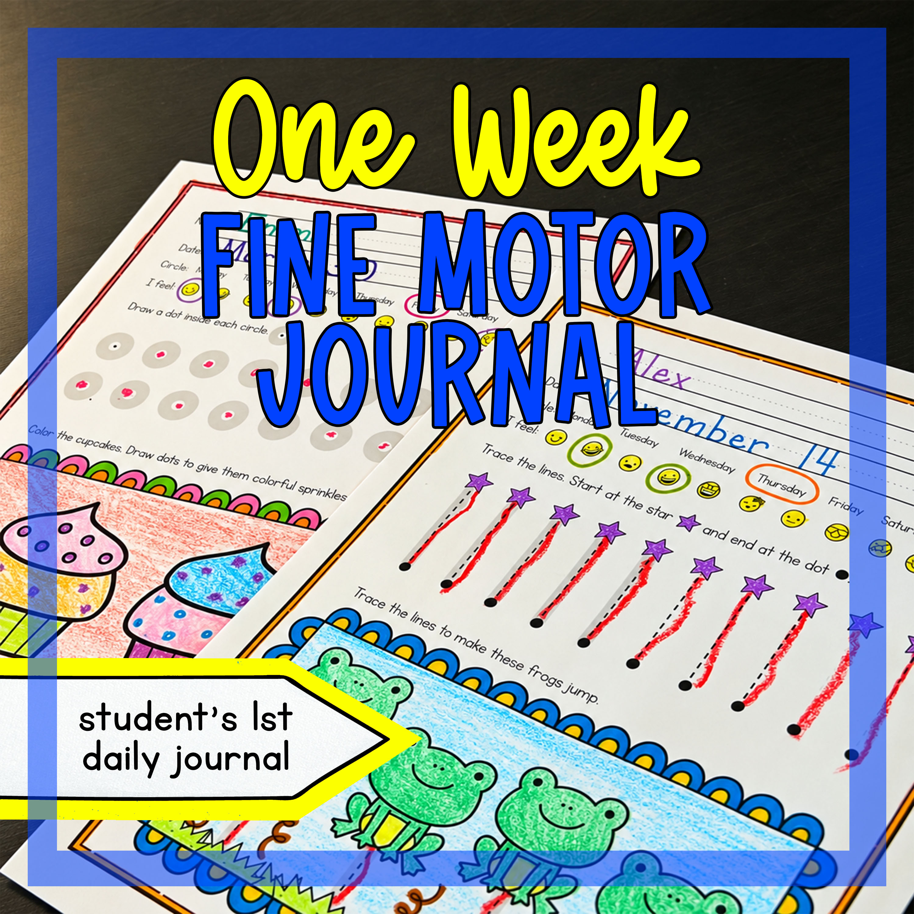 Free fine motor journal cover