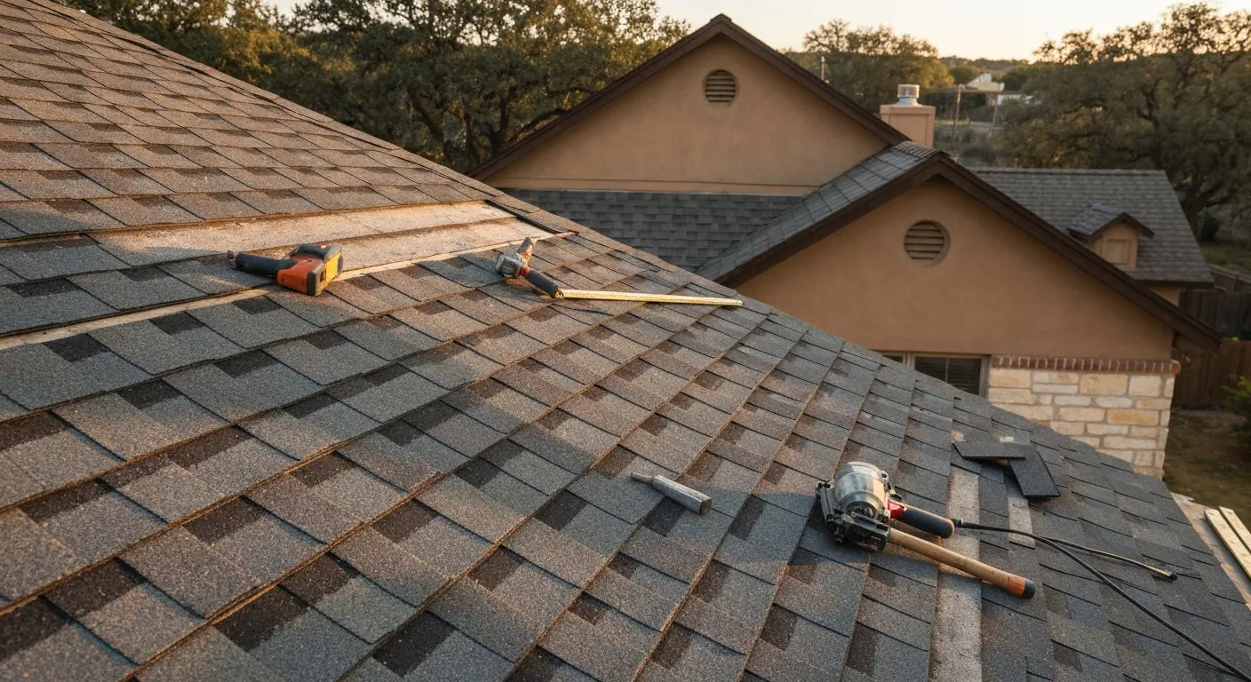 Shingle roof repair in San Antonio