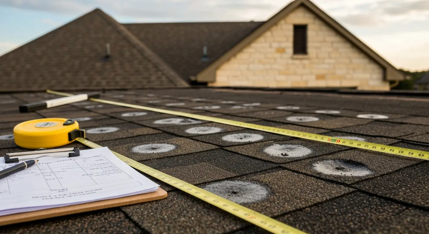 Roof hail damage inspection in Round Rock