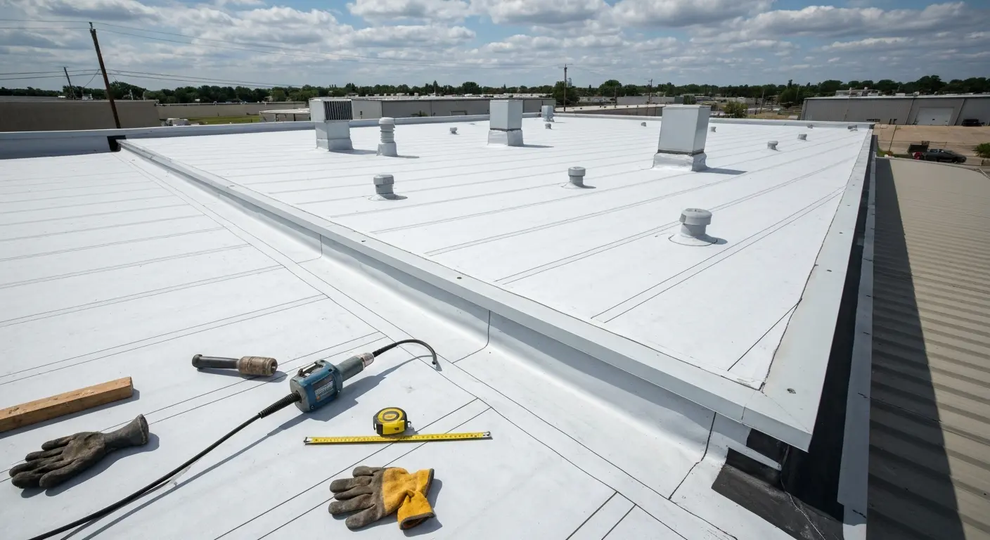 Commercial roof installation