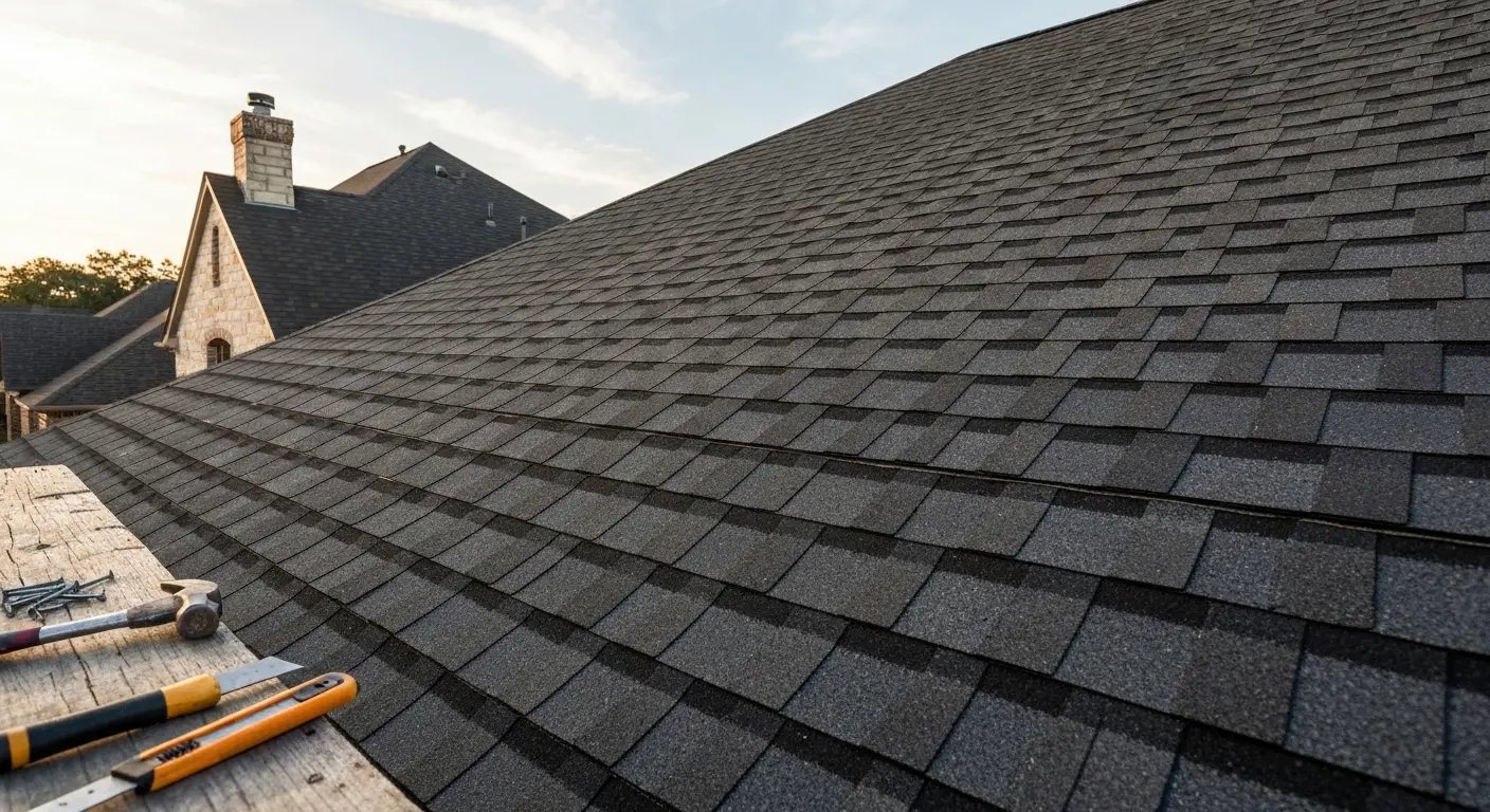 Asphalt shingle roof installation