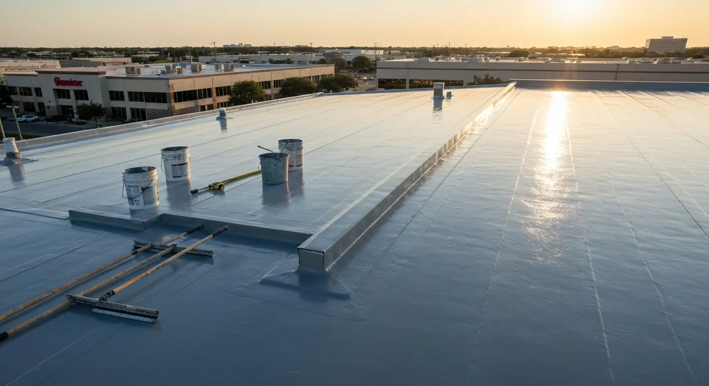 Fluid-applied roof coating service