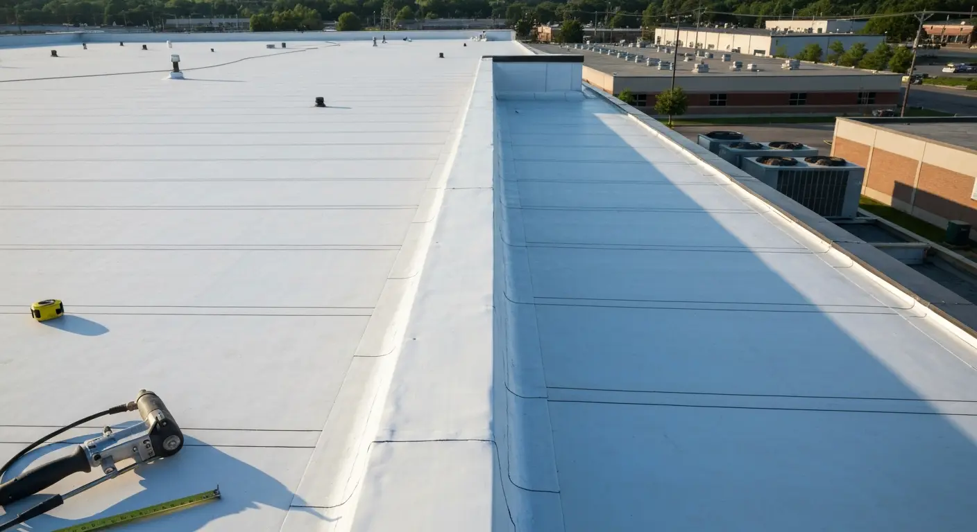 Commercial TPO roof membrane