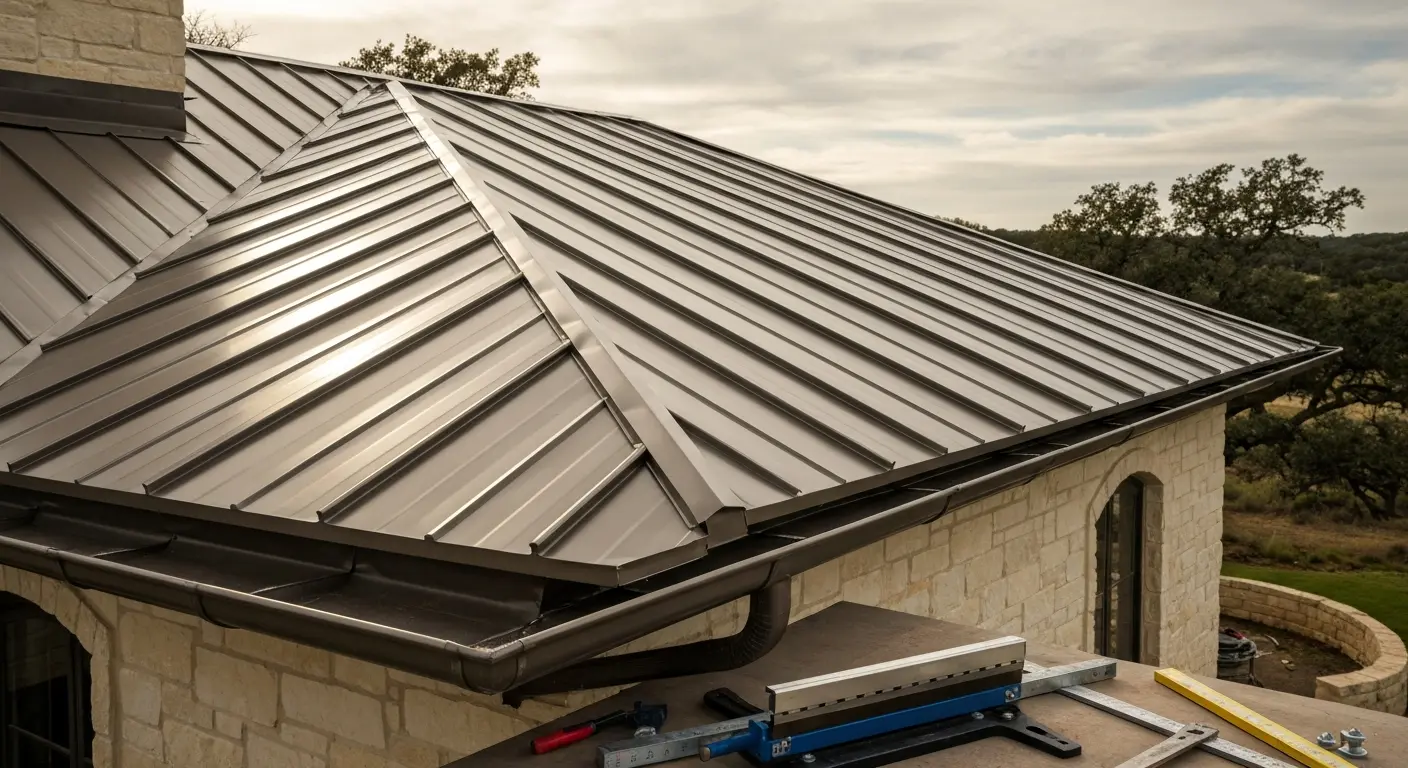 Metal roofing installation