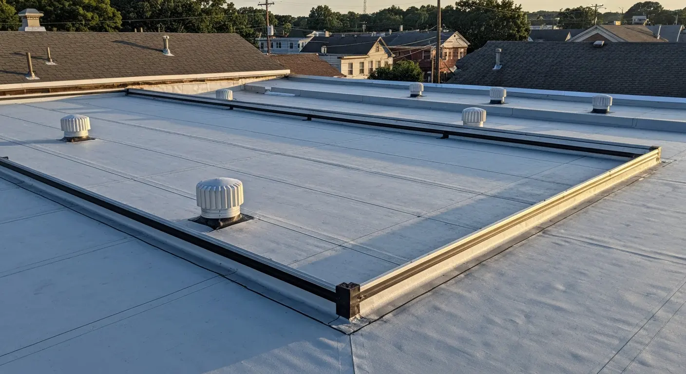 Commercial roof replacement project