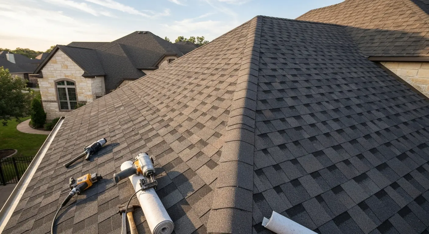 Shingle roofing installation in Round Rock