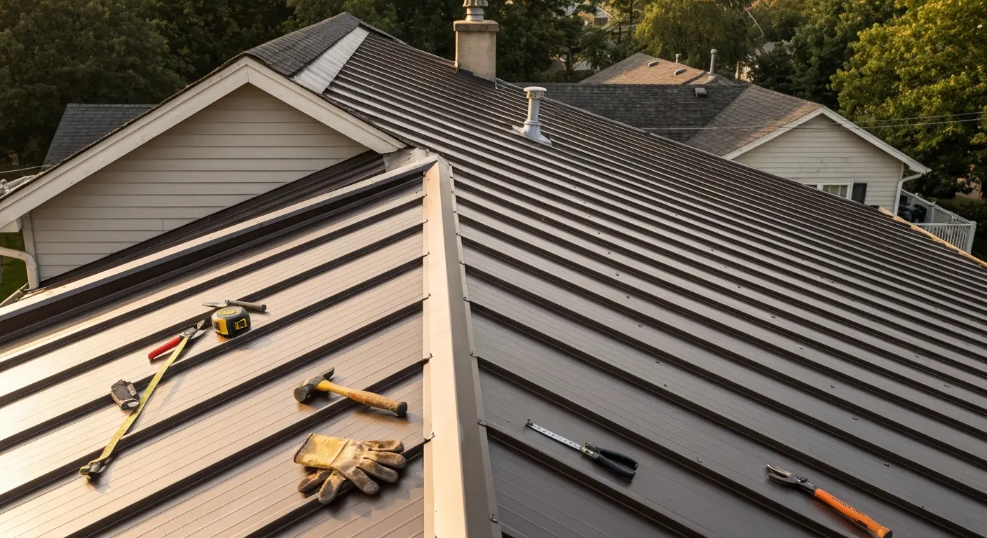 Metal roofing installation