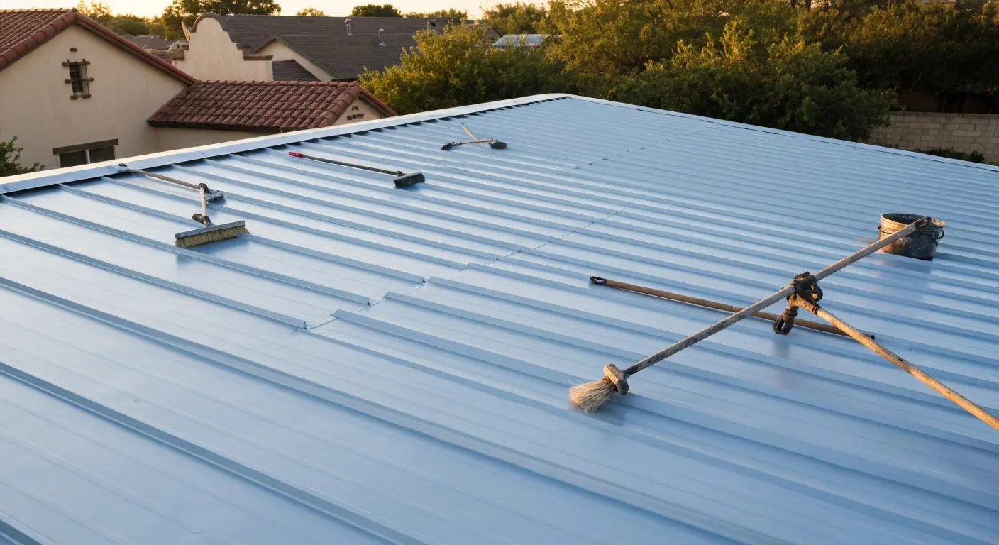 Metal roof coating