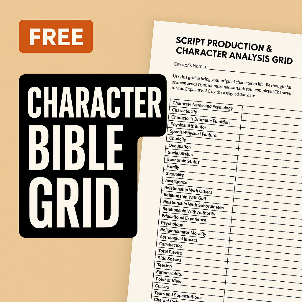 Free Character Bible Grid Template for Writers & Filmmakers