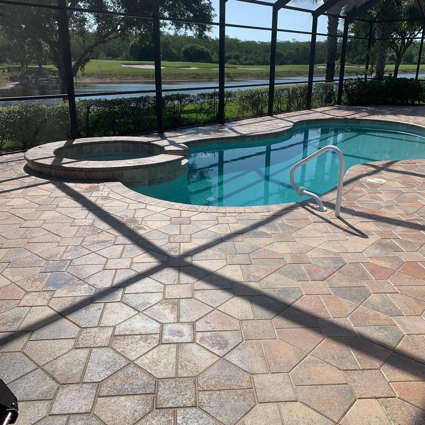 Clean balanced pool in Fort Myers backyard