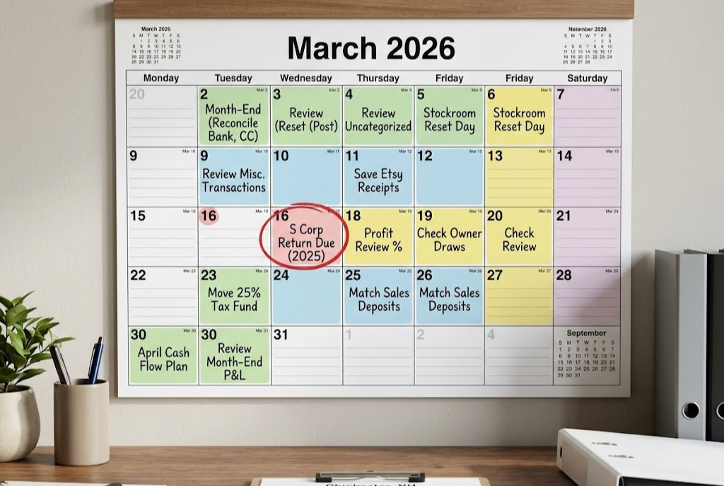 Monthly bookkeeping routine for tax readiness