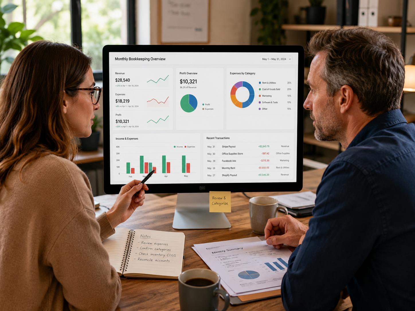 Human review of AI bookkeeping reports for a small business Human review of AI bookkeeping reports for a small business